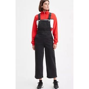 Levi’s Black wide leg overalls